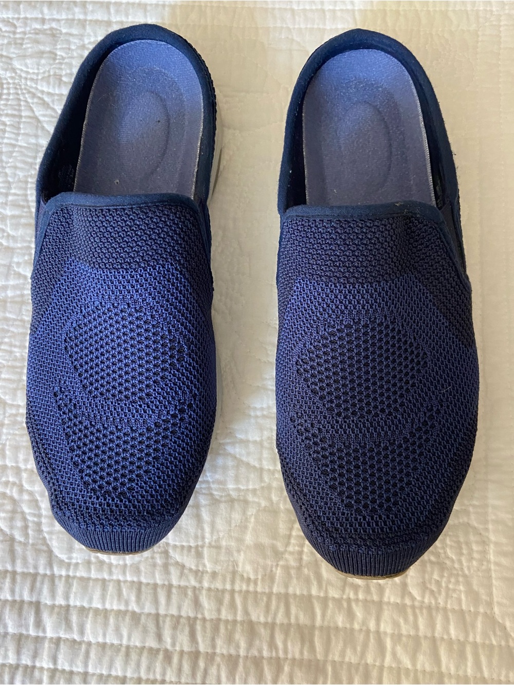 Easy Spirit Takeknit Eco Clogs in Navy Blue